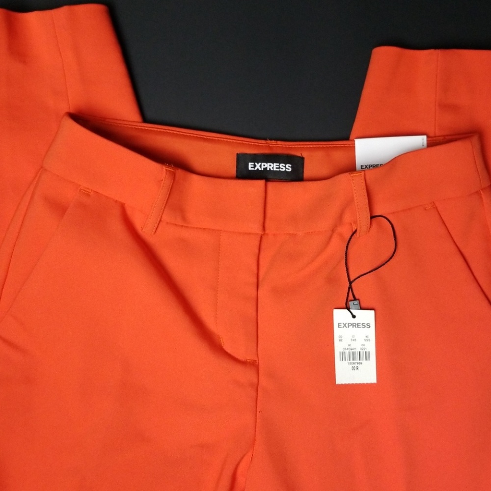 Express Orange Tailored Trousers - Picture 4 of 4